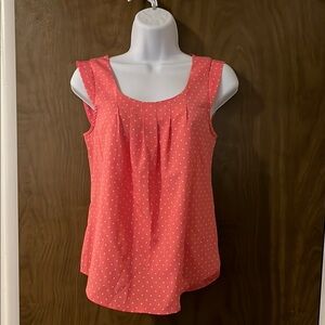Pink Polka Dot Sleeveless Top